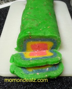 rainbow cookie log