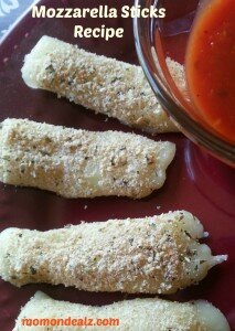 Baked Mozzarella Sticks