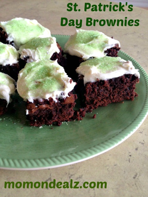 St Patricks day brownies